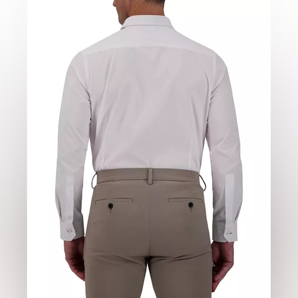 Report Collection Men's Slim-Fit White Dress Shirt - Picture 3 of 6
